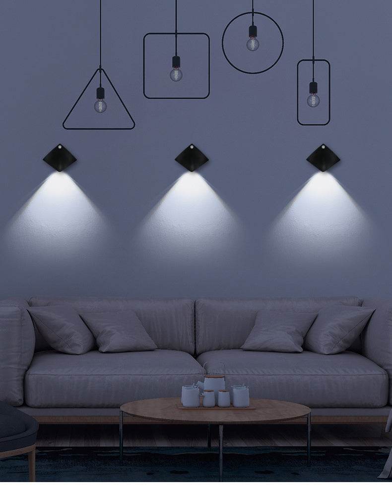 Wireless USB Rechargeable Decor Wall Lamp Human Body Sensing Home Decor Night Lights Bedroom Porch Balcony Corridor Decor Lamps - ProTrendyz