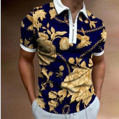 Men's POLO Shirt Striped Printed Short Sleeve T-Shirt Lapel Shirt - ProTrendyz