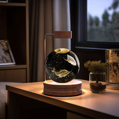 Crystal Ball Cosmic Dinosaur Indoor Night Light USB Power Warm Bedside Light Birthday Gift Night Lamp ProTrendyz