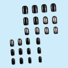 Dark Ins Style Black Vine Wearing Nails And Nails - ProTrendyz