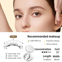 Magnetic False Eyelashes Integrated Storage Box Glue-free Magnet False Eyelashes Natural Makeup Tools With Applicater - ProTrendyz