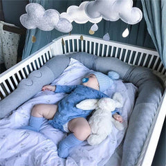 Cute Long Pillow For Kids Stuffed Toys Plush Baby Bumper Crib Bed Protector Cotton Sofa Cushion Kids Room Decor - ProTrendyz