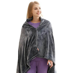 Winter Flannel Heated Blanket Cold Protection Body Warmer Usb Heated Warm Shawl Electric Heated Plush Blanket - ProTrendyz