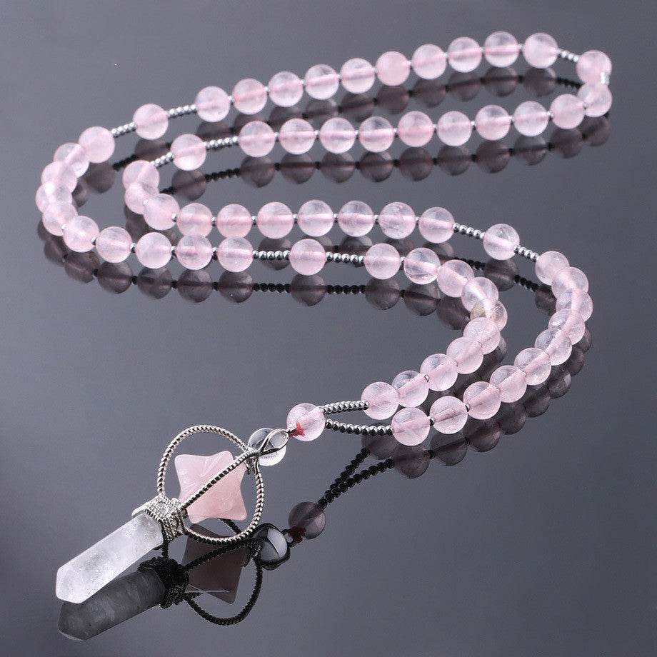 Natural White Crystal Column Natural Stone Necklace - ProTrendyz