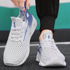Men's Lace-up Sneakers Mesh Sports Shoes Fashion Hollow-sole Low Top Running Shoes - ProTrendyz