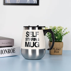 Electric Self Stirring Coffee Mug Cup Stainless Steel Automatic Self Mixing & Spinning Home Office Travel Mixer Milk Whisk Cup - ProTrendyz