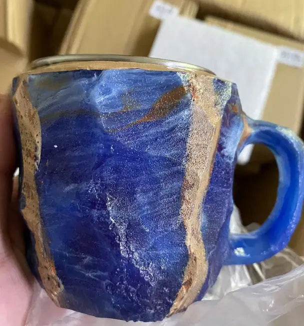 400ml Resin Mineral Crystal Coffee Mugs With Handles Elegant Fake Mineral Crystal Cup For Workplace Home Decor Christmas Gift Kitchen Gadgets - ProTrendyz