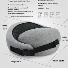 Soft Memory Foam Travel Neck Pillow U Shape Adjustable Support Comfortably Sleeping On Plane Car Office Noon Break - ProTrendyz
