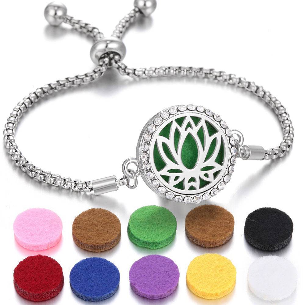 2024 New Kaleidoscope Aromatherapy Bracelet Perfume Essential Oil Diffuser Locket Bracelet Charms Women Aroma Diffuser Jewelry - ProTrendyz
