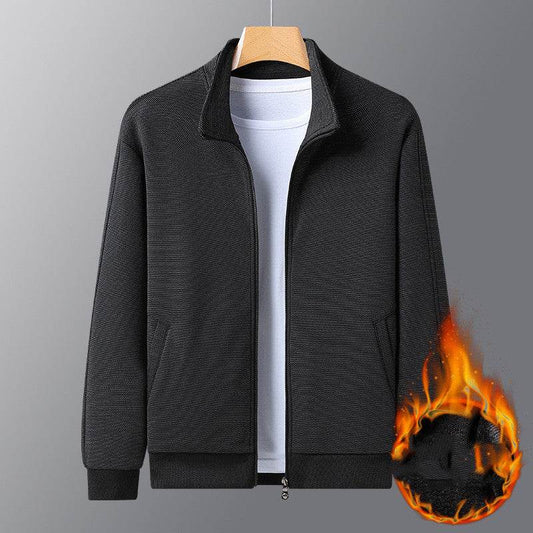 Dad Wears A Jacket With A Stand-up Collar And A Casual Jacket - ProTrendyz