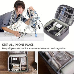 Electronics Organizer Travel Cable Organizer Bag Waterproof Portable Digital Storage Bag Electronic Accessories Case Cable Charger Organizer Case - ProTrendyz