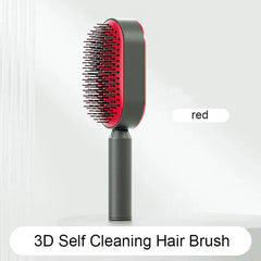 Self Cleaning Hair Brush For Women One-key Cleaning Hair Loss Airbag Massage Scalp Comb Anti-Static Hairbrush - ProTrendyz