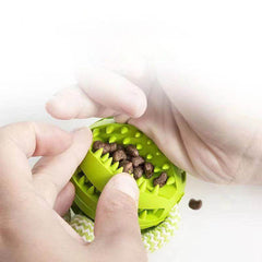 Dog Toys Treat Balls Interactive Hemp Rope Rubber Leaking Balls For Small Dogs Chewing Bite Resistant Toys Pet Tooth Cleaning Bite Resistant Toy Ball For Pet Dogs Puppy - ProTrendyz