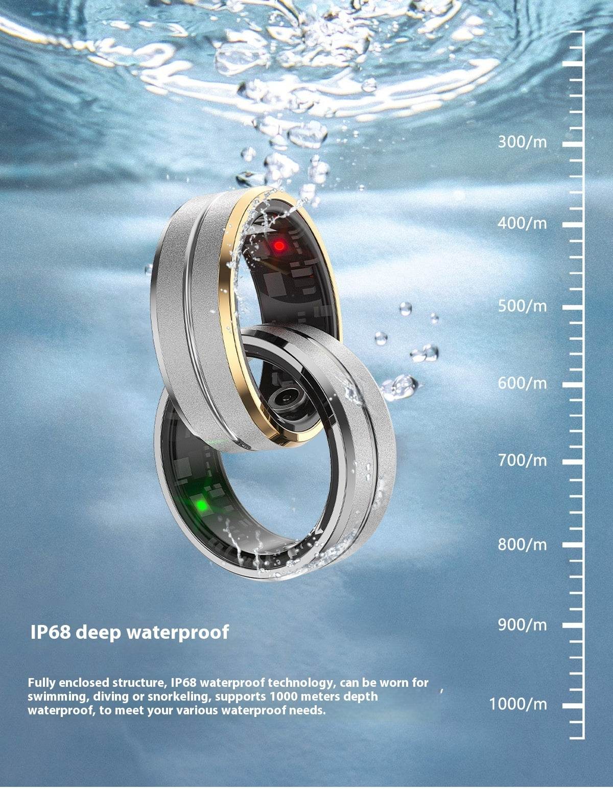 2024 Smart Ring For Men Women Heart Rate Blood Oxygen Monitoring Multi Sports Modes IP68 Waterproof Smart Rings For Android IOS - ProTrendyz