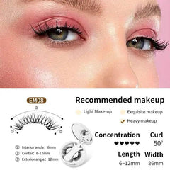 Magnetic False Eyelashes Integrated Storage Box Glue-free Magnet False Eyelashes Natural Makeup Tools With Applicater - ProTrendyz