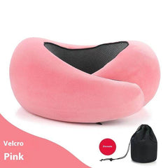 Soft Memory Foam Travel Neck Pillow U Shape Adjustable Support Comfortably Sleeping On Plane Car Office Noon Break - ProTrendyz