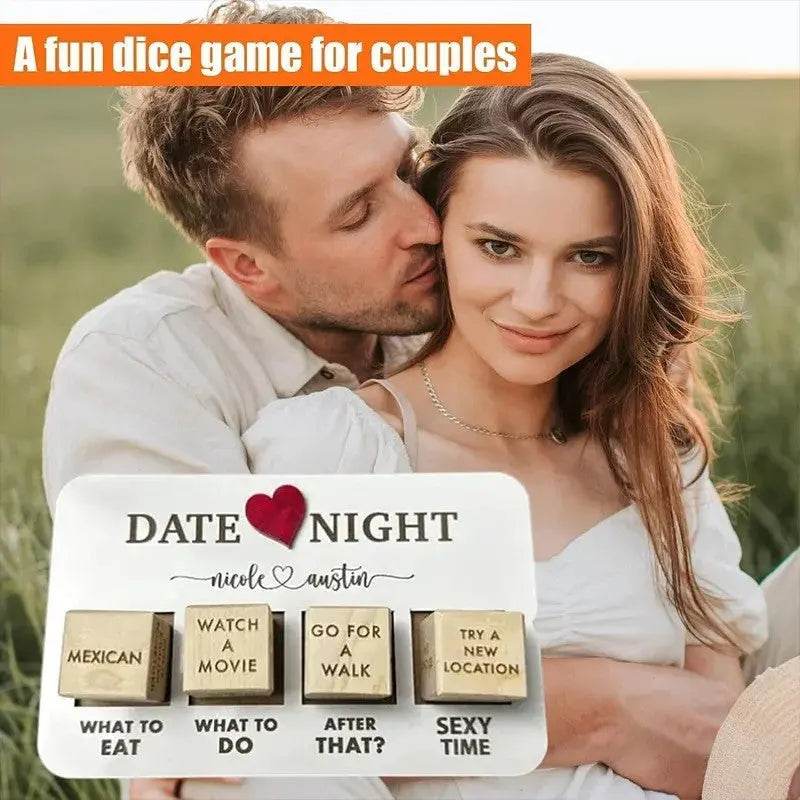 Wooden Date Night Dice Wooden Date Night Ideas Game Dice Romantic Couple Date Night Game Action Decision Dice Games For Couple - ProTrendyz