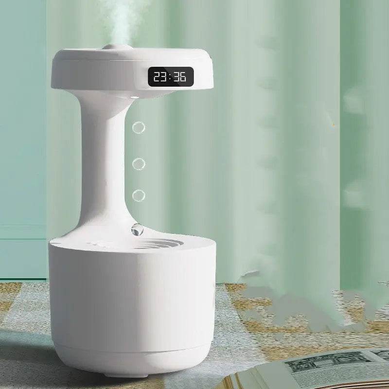 Bedroom Anti-Gravity Humidifier With Clock Water Drop Backflow Aroma Diffuser Dry Nose Large Capacity Office Bedroom Mute Heavy Fog Household Sprayer US - ProTrendyz