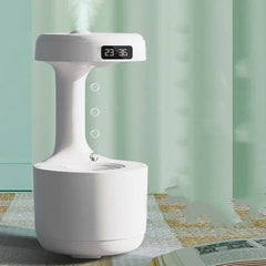 Bedroom Anti-Gravity Humidifier With Clock Water Drop Backflow Aroma Diffuser Dry Nose Large Capacity Office Bedroom Mute Heavy Fog Household Sprayer US - ProTrendyz