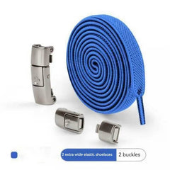 Press Lock Shoelaces Without Ties Elastic Laces Sneaker 8MM Widened Flat No Tie Shoe Laces Kids Shoelace For Shoes - ProTrendyz