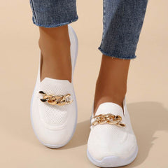 Chain Flats Shoes Women Mesh Sports Walking Shoes - ProTrendyz
