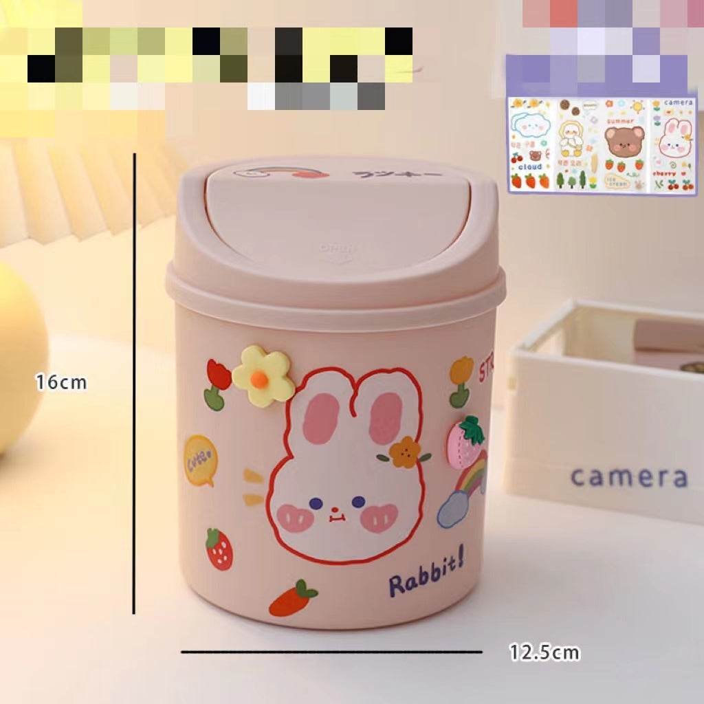Desktop Trash Can Desk Organizer Bucket Office Mini Bear Trash Can - ProTrendyz