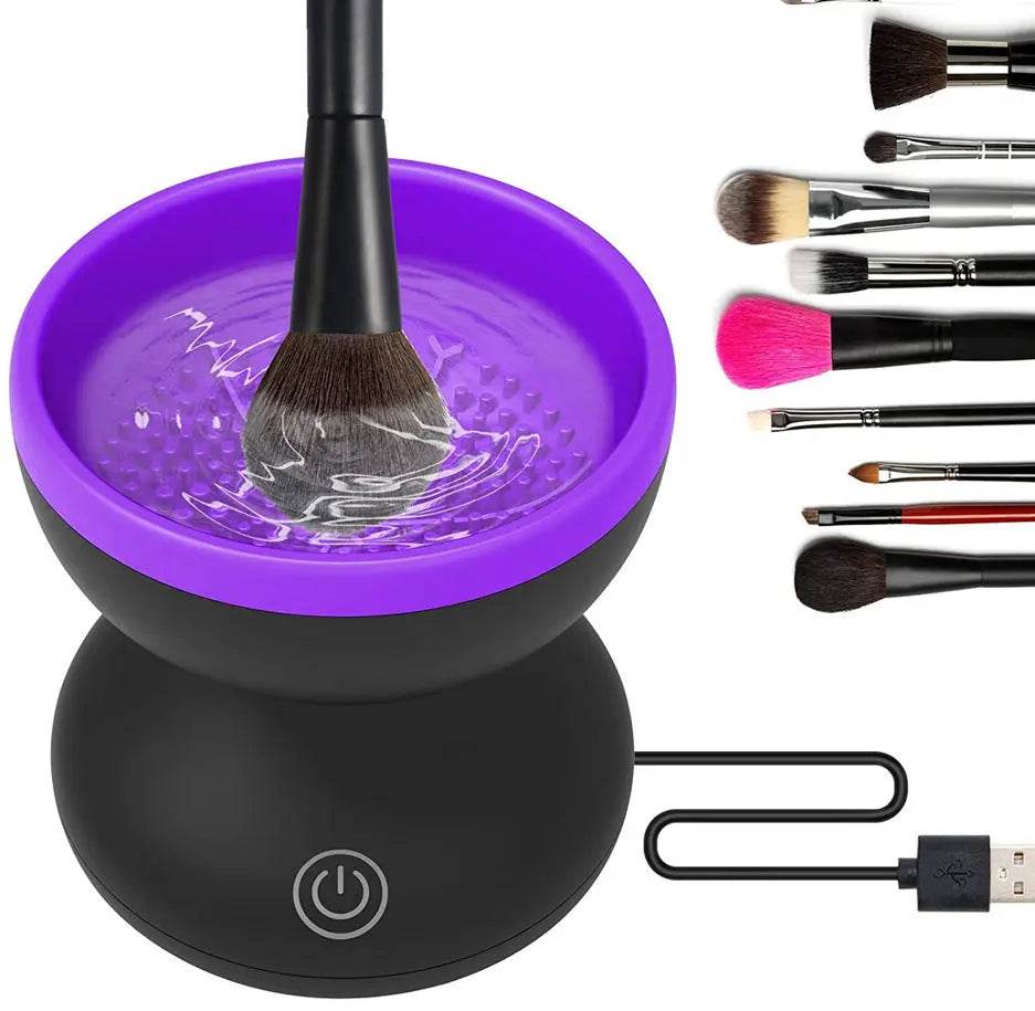 Electric Makeup Brush Cleaner Machine Portable Automatic USB Cosmetic Brush Cleaner Tools For All Size Beauty Makeup Brushes Set - ProTrendyz