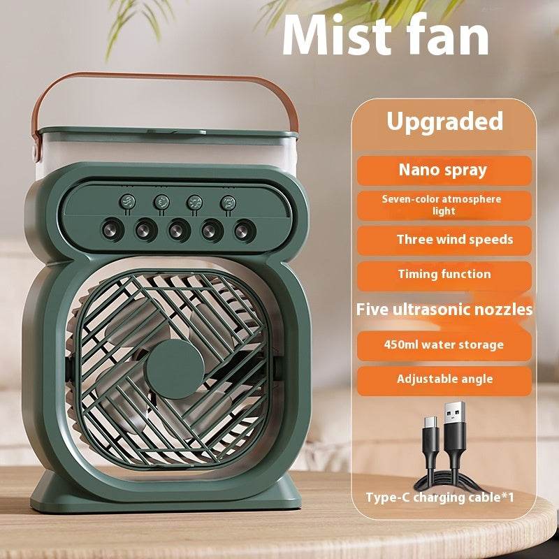 3 In 1 Portable Air Conditioner Evaporative Air Cooler LED Night Lights 3 Speeds Humidifier Fan For Home Office - ProTrendyz