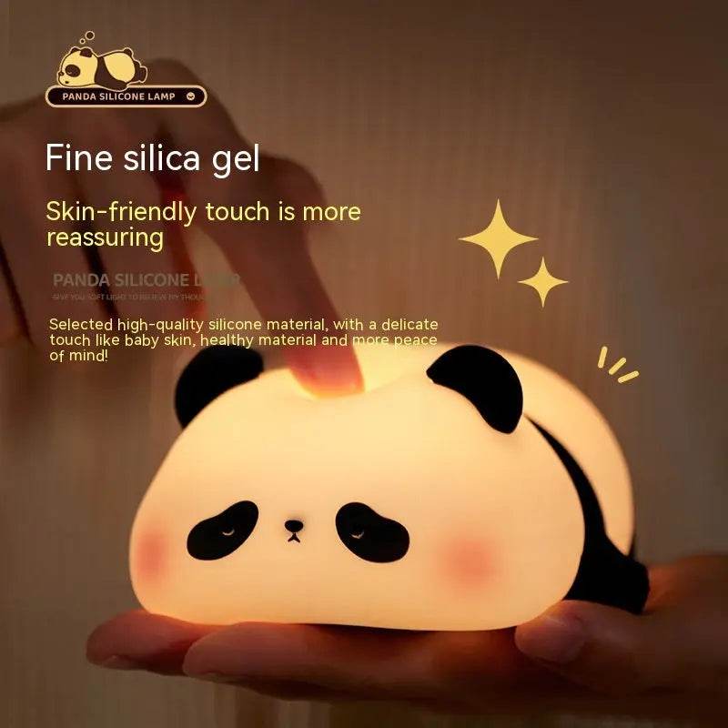 Panda Night Lights For Kids Cute Animal Silicone Timing Rechargeable Lamp Cartoon Panda Bedroom Decoration Kids Boys Girls Gift - ProTrendyz