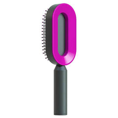 Self Cleaning Hair Brush For Women One-key Cleaning Hair Loss Airbag Massage Scalp Comb Anti-Static Hairbrush - ProTrendyz