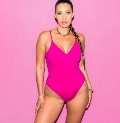 Summer Bikini Backless String Large Size Sexy Solid Color Triangle One-piece Swimsuit Womens Clothing - ProTrendyz