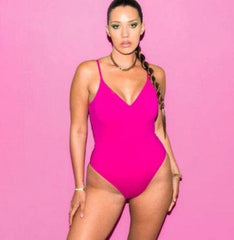 Summer Bikini Backless String Large Size Sexy Solid Color Triangle One-piece Swimsuit Womens Clothing - ProTrendyz