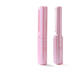 Professional Wireless Hair Straightener Curler Comb Fast Heating Negative Ion Straightening Curling Brush Hair Styling Tools - ProTrendyz