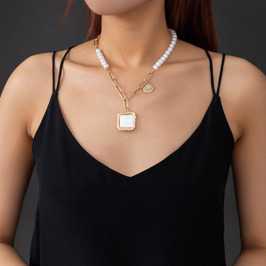 Faux Baroque Pearl Necklace - ProTrendyz