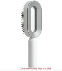 Self Cleaning Hair Brush For Women One-key Cleaning Hair Loss Airbag Massage Scalp Comb Anti-Static Hairbrush - ProTrendyz