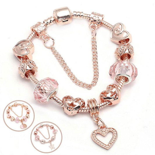 Fashion Love Geometric Rose Gold Bracelet Women's Jewelry - ProTrendyz