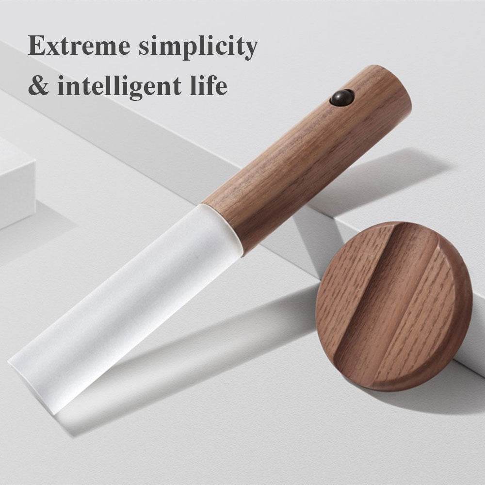 Auto LED USB Magnetic Wood Wireless Night Light Corridors Porch Lights PIR Motion Sensor Wall Light Cabinet Lamp - ProTrendyz