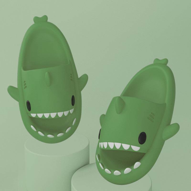 Adult's Slippers Indoor Outdoor Funny Shark Cartoon - ProTrendyz