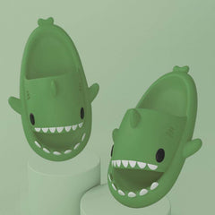 Adult's Slippers Indoor Outdoor Funny Shark Cartoon - ProTrendyz