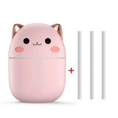 Air Humidifier Cute Cat Ultra-Silent USB Office Household Bedroom Car Aromatherapy Air Purifier With Led Cool Mist Spray - ProTrendyz