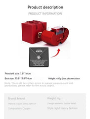 Fashion Jewelry Box Red Apple Christmas Gift Necklace Eternal Rose For Girl Mother's Day Valentine's Day Gifts With Artificial Flower Rose Flower Jewelry Box US - ProTrendyz