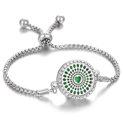 2024 New Kaleidoscope Aromatherapy Bracelet Perfume Essential Oil Diffuser Locket Bracelet Charms Women Aroma Diffuser Jewelry - ProTrendyz