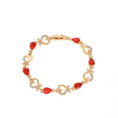 Hollow Love Bracelet With Rhinestones Fashion Temperament Heart-shaped Bracelet For Valentine's Day Gift Jewelry - ProTrendyz