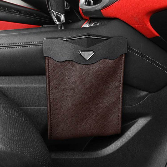 LED Car Trash Can Organizer Garbage Holder Automobiles Storage Bag Accessories Auto Door Seat Back Visor Trash Bin Paper Dustbin - ProTrendyz