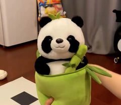 Simulated Bamboo Tube Flower Panda Pillow - ProTrendyz