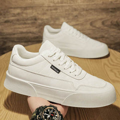 Casual Board Flat Shoes Men Breathable Thick-soled Lace-up Sneakers For Walking Running - ProTrendyz