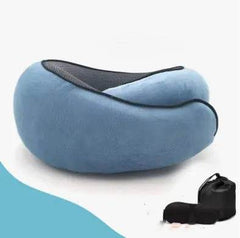 Travel Neck Pillow Non-Deformed Airplane Pillow Travel Neck Cushion Durable U-Shaped Travel Memory Cotton Nap Neck Pillow - ProTrendyz