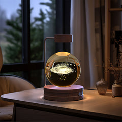 Crystal Ball Cosmic Dinosaur Indoor Night Light USB Power Warm Bedside Light Birthday Gift Night Lamp ProTrendyz