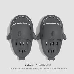Shark Slippers With Drain Holes Shower Shoes For Women Quick Drying Eva Pool Shark Slides Beach Sandals With Drain Holes - ProTrendyz