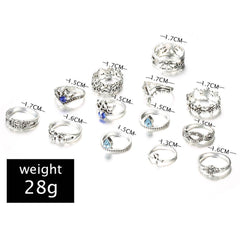 Hollow Jeweled 13-piece Set Women's Ring Suit - ProTrendyz